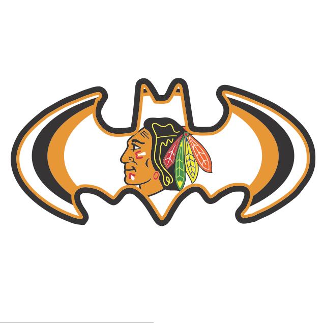 Chicago Blackhawks Batman Logo fabric transfer